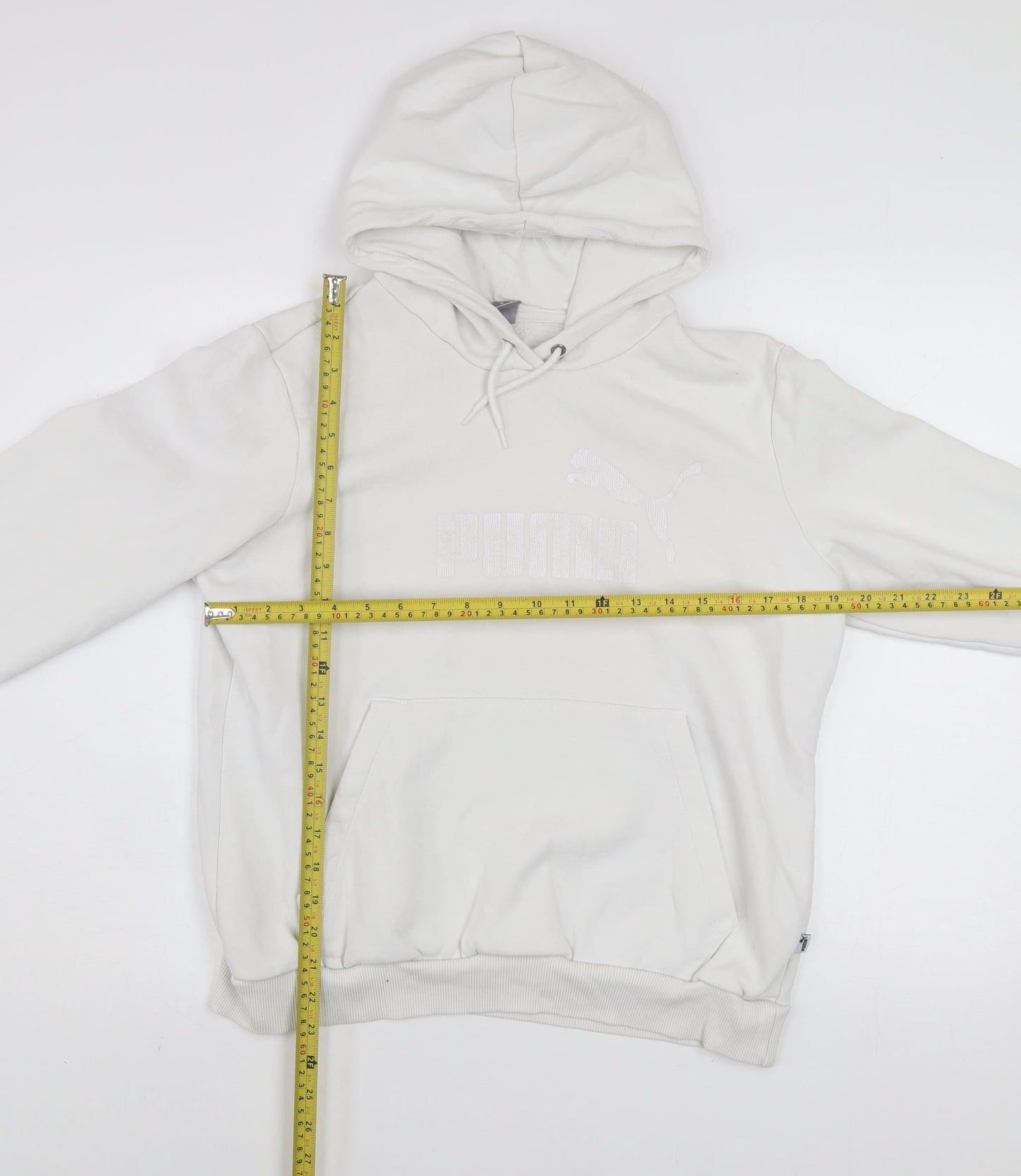 Womens UK XL Regular PUMA White Pullover Hoodie