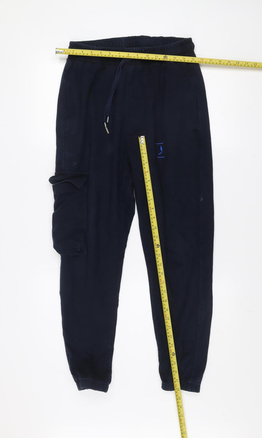 Comma Men’s Navy Blue Jogger Sweatpants Size M with Cargo Pocket