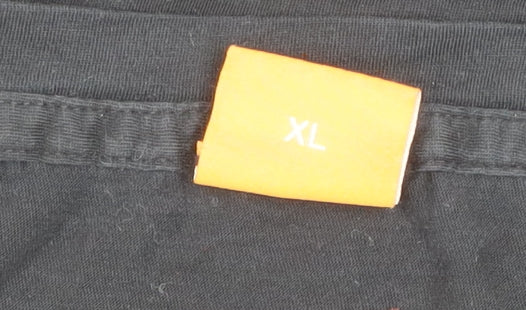 Hugo Boss Orange Mens Black XL Graphic Crew Neck Cotton T-Shirt