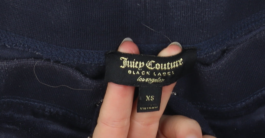 Juicy Couture Black Label Navy Velour Joggers XS Women's Activewear