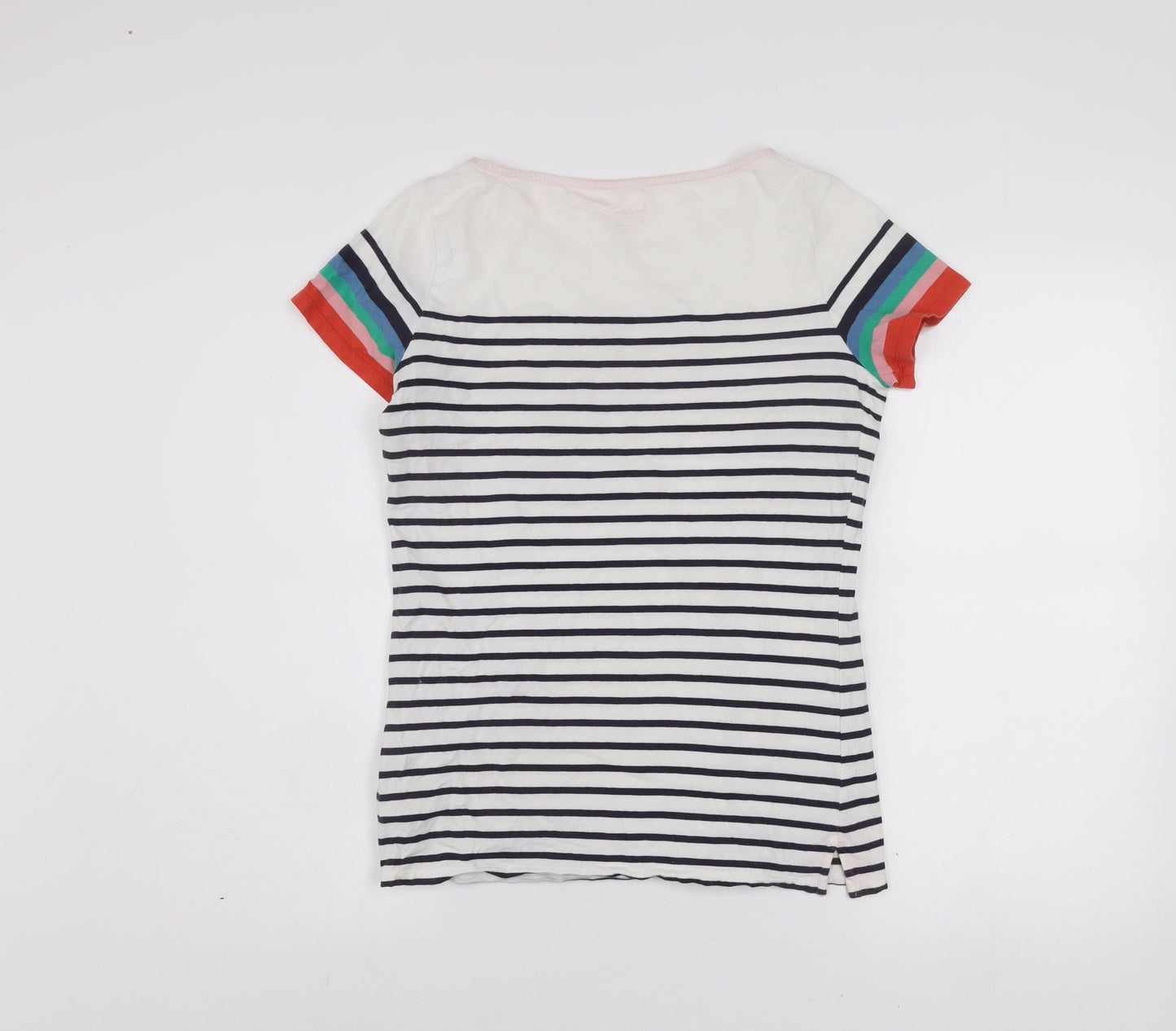 Boden Women’s Multicoloured Striped Boat Neck T-Shirt UK 8