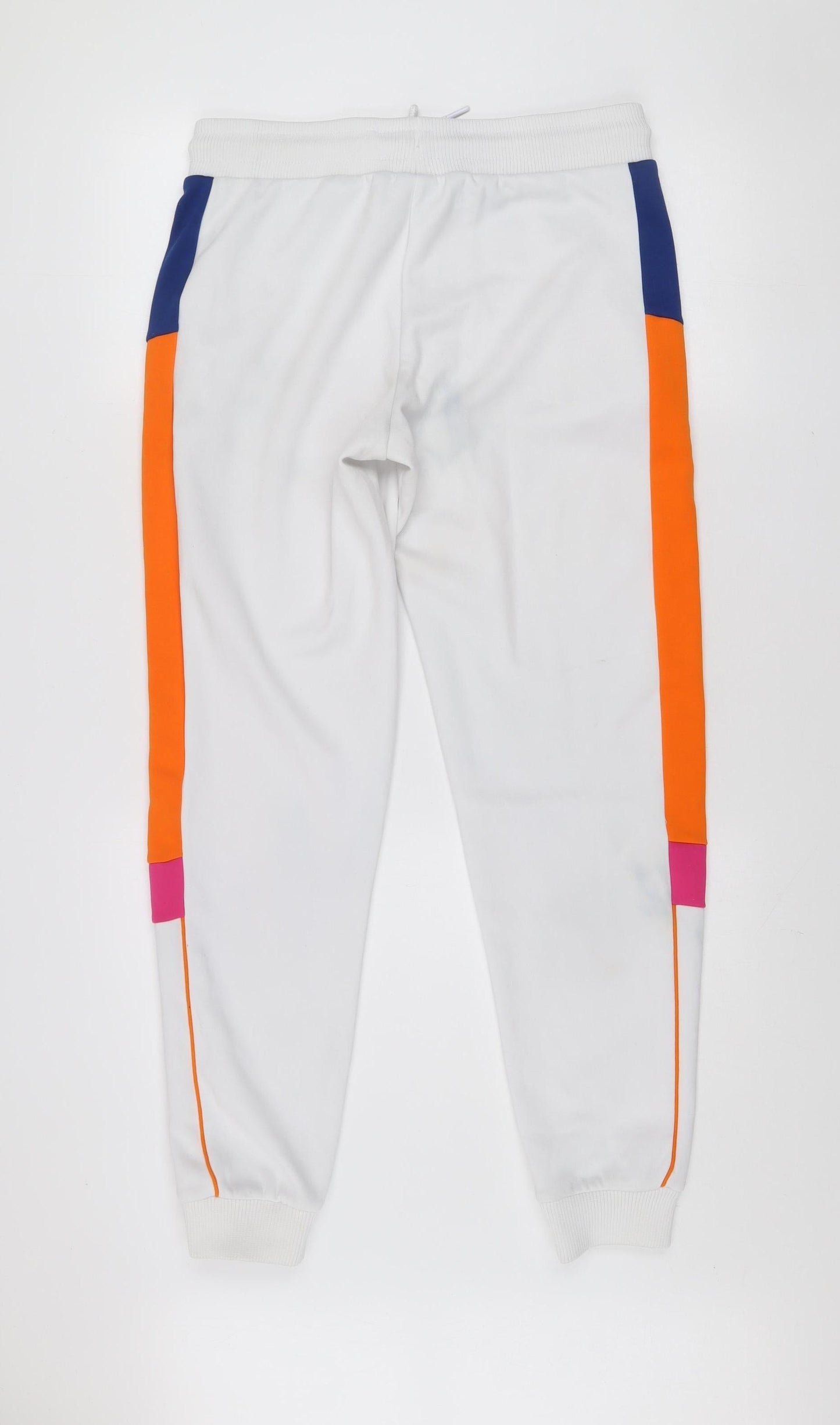 Ellesse Womens White Jogger Trousers Size 10 Colourblock Polyester Gym Pants