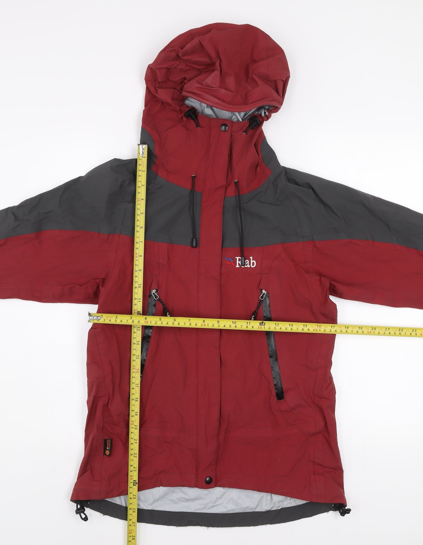 Rab Women's Red Waterproof Rain Jacket Size 10 Hooded Outdoor Coat