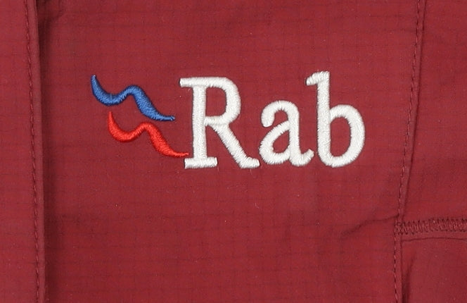 Rab Women's Red Waterproof Rain Jacket Size 10 Hooded Outdoor Coat