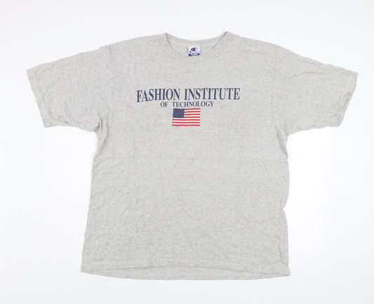 Champion Men's Grey XL Fashion Institute Graphic T-Shirt