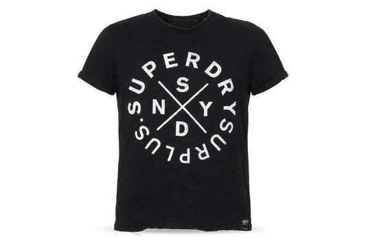 Mens UK Size S Superdry Black  Cotton T-Shirt
