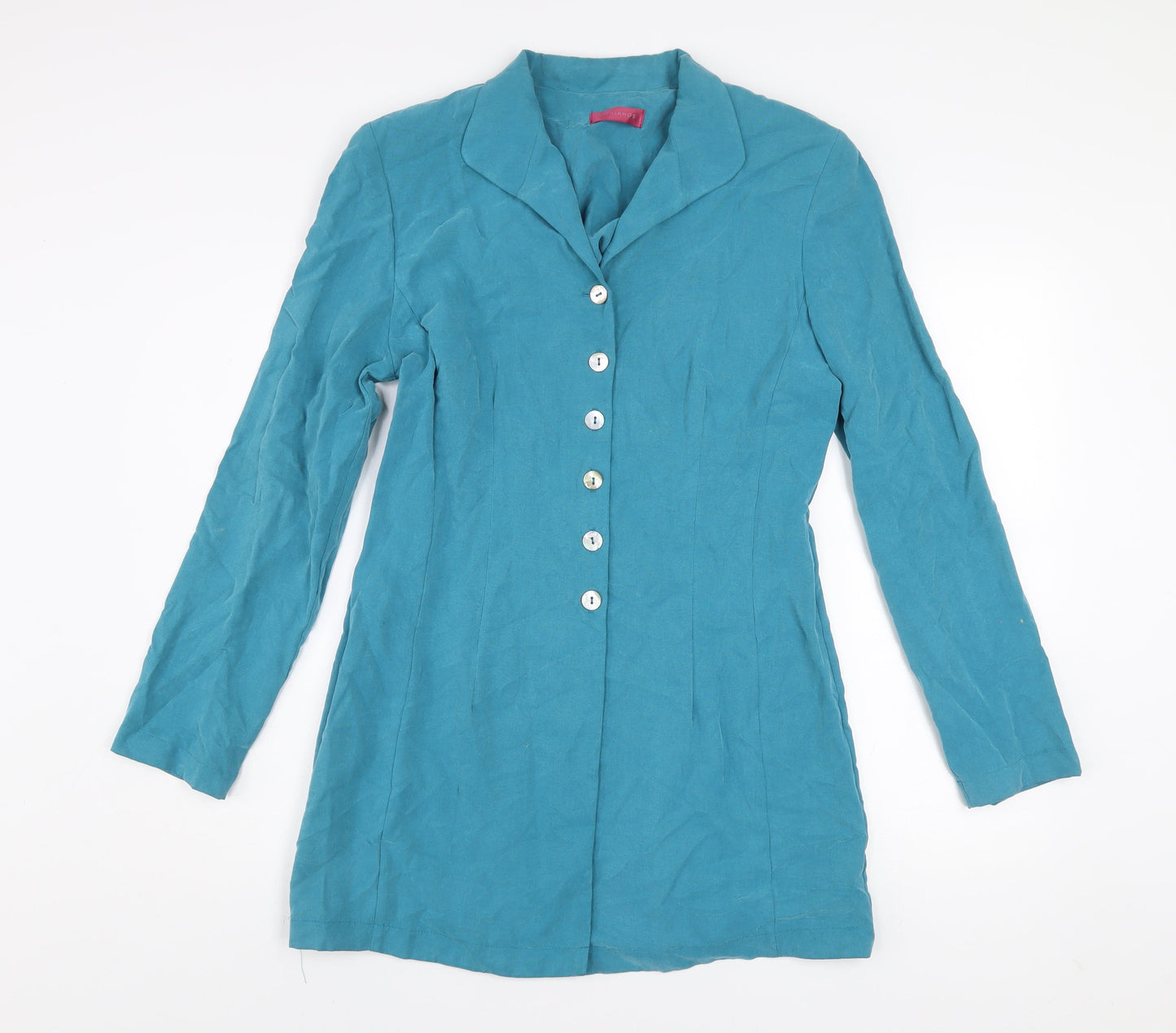 Richards Women’s Blue Long Blazer Jacket UK 12 Classic Modal