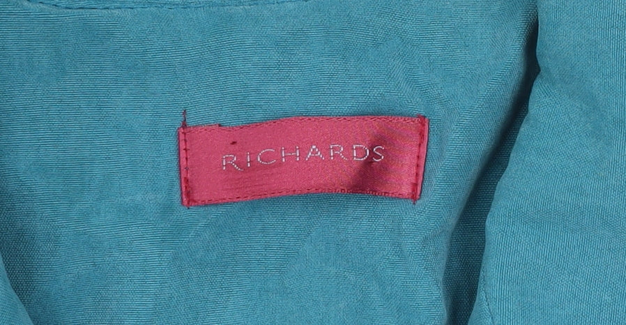Richards Women’s Blue Long Blazer Jacket UK 12 Classic Modal
