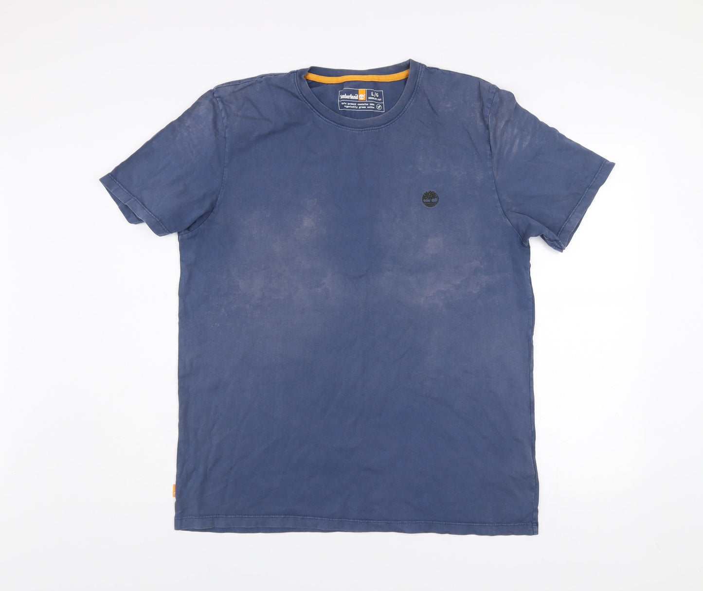 Timberland Men's Blue Regular Fit Cotton T-Shirt Size L