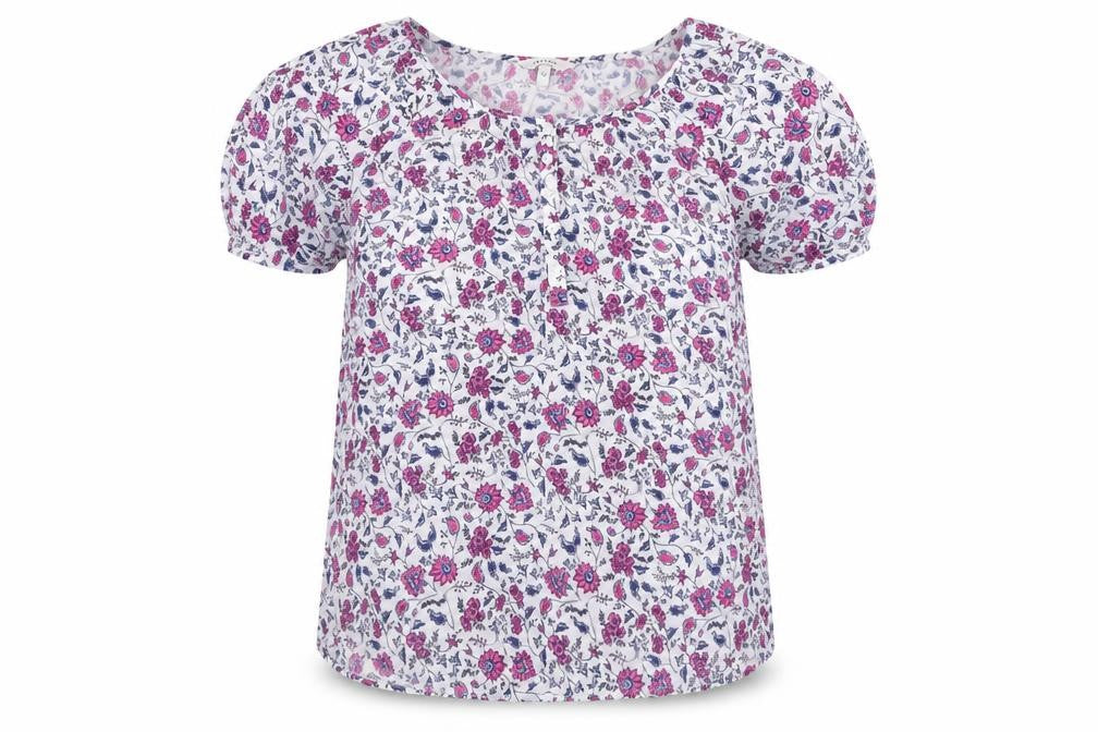 Womens UK Size 10 FatFace Ivory 100% Cotton Blouse