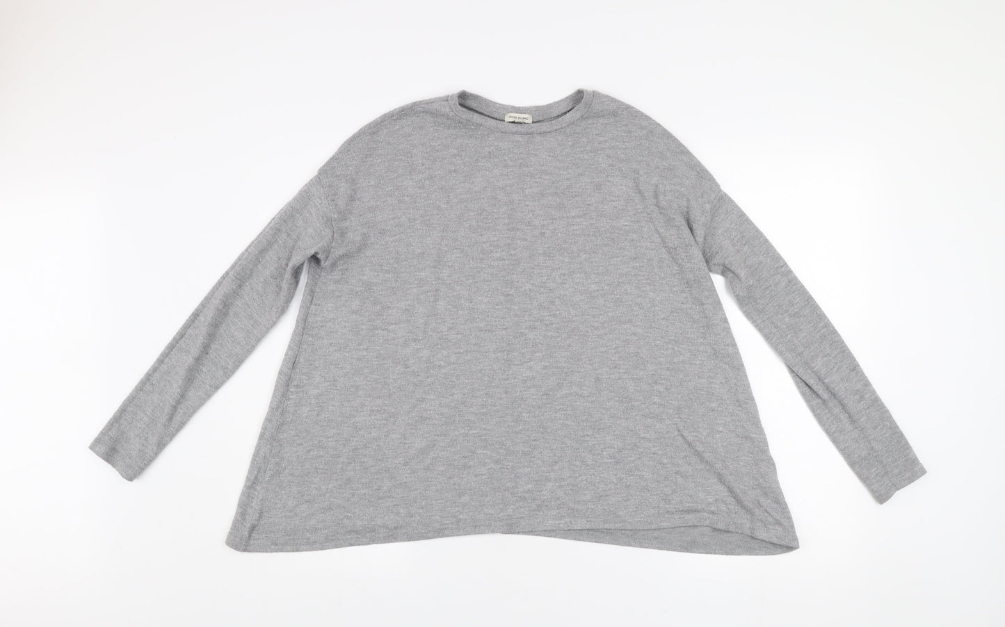 River Island Women’s Grey Crew Neck Long Sleeve Pullover Jumper Size 8
