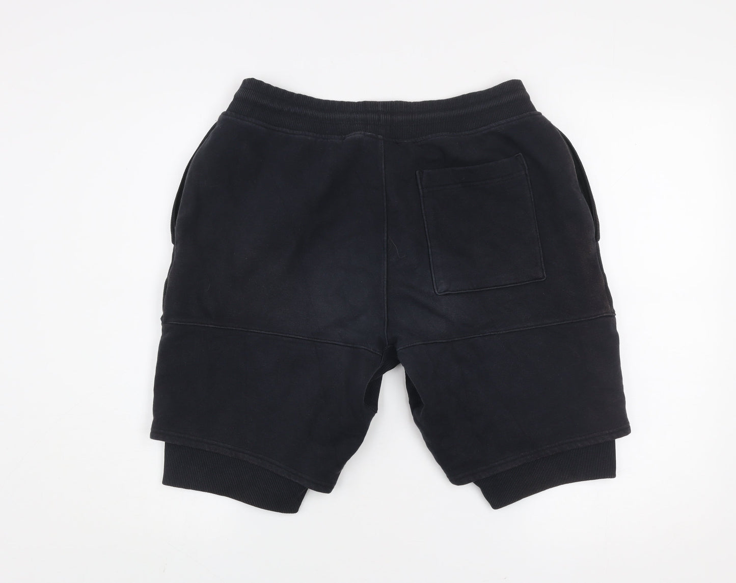 Under Armour Men's Black Sweat Shorts L HeatGear Fleece Athletic