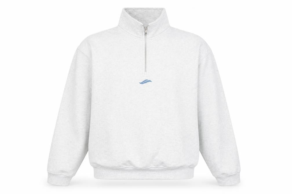 Zara Men's Grey 1/2 Zip Sweatshirt S Retro Fleece Pullover