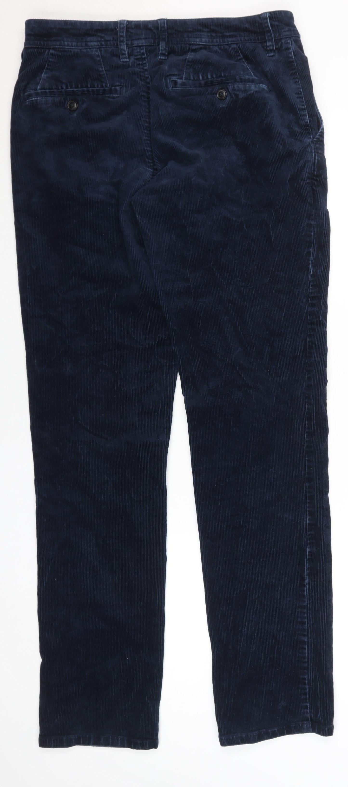 Boden Men's Blue Corduroy Regular Fit Chino Trousers W32 L34