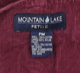 Mountain Lake Petite Red Corduroy Button Pinafore Dress Women’s M
