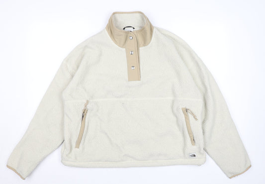 The North Face Womens Beige Fleece Pullover Sweatshirt XL