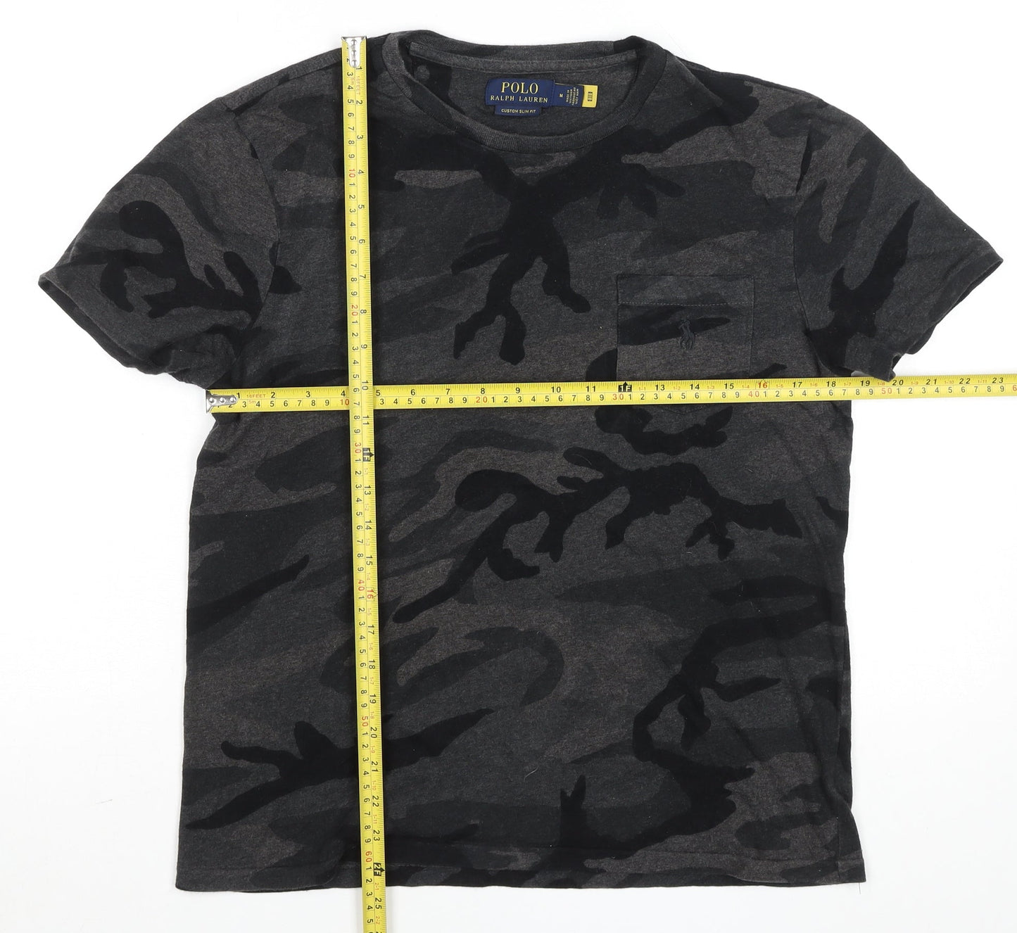 Polo Ralph Lauren Men's Grey Camouflage Slim Fit Cotton T-Shirt M