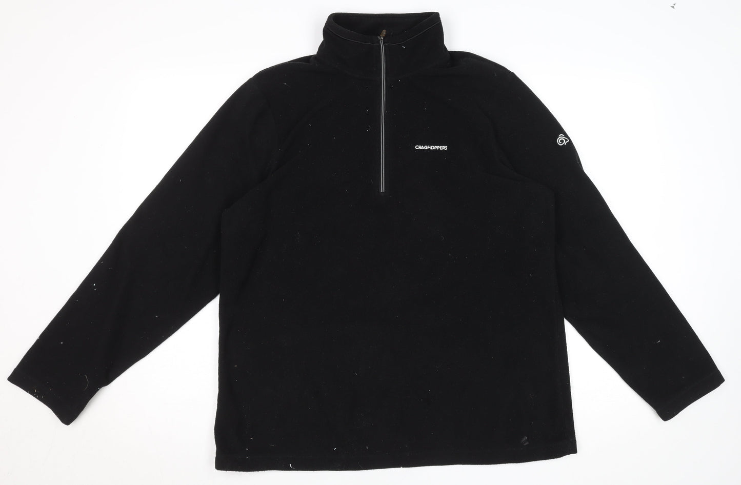 Craghoppers Women's Black Fleece Pullover Sweatshirt UK 16 1/2 Zip