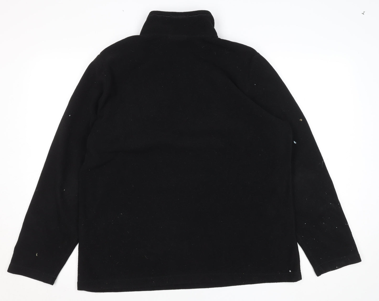 Craghoppers Women's Black Fleece Pullover Sweatshirt UK 16 1/2 Zip