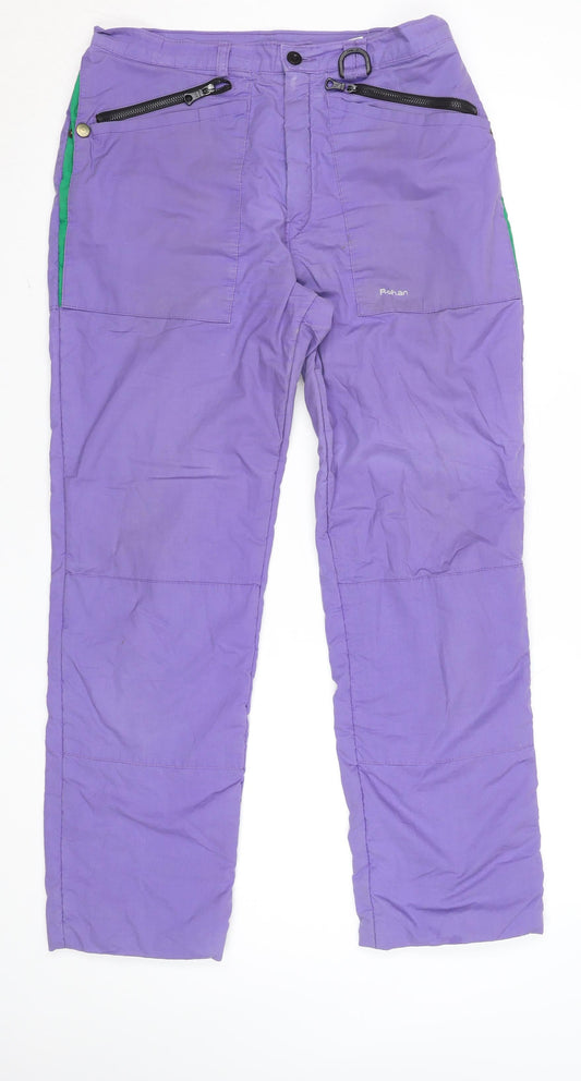 Rohan Men's Purple Cargo Trousers 32in Waist Regular Fit Lightweight