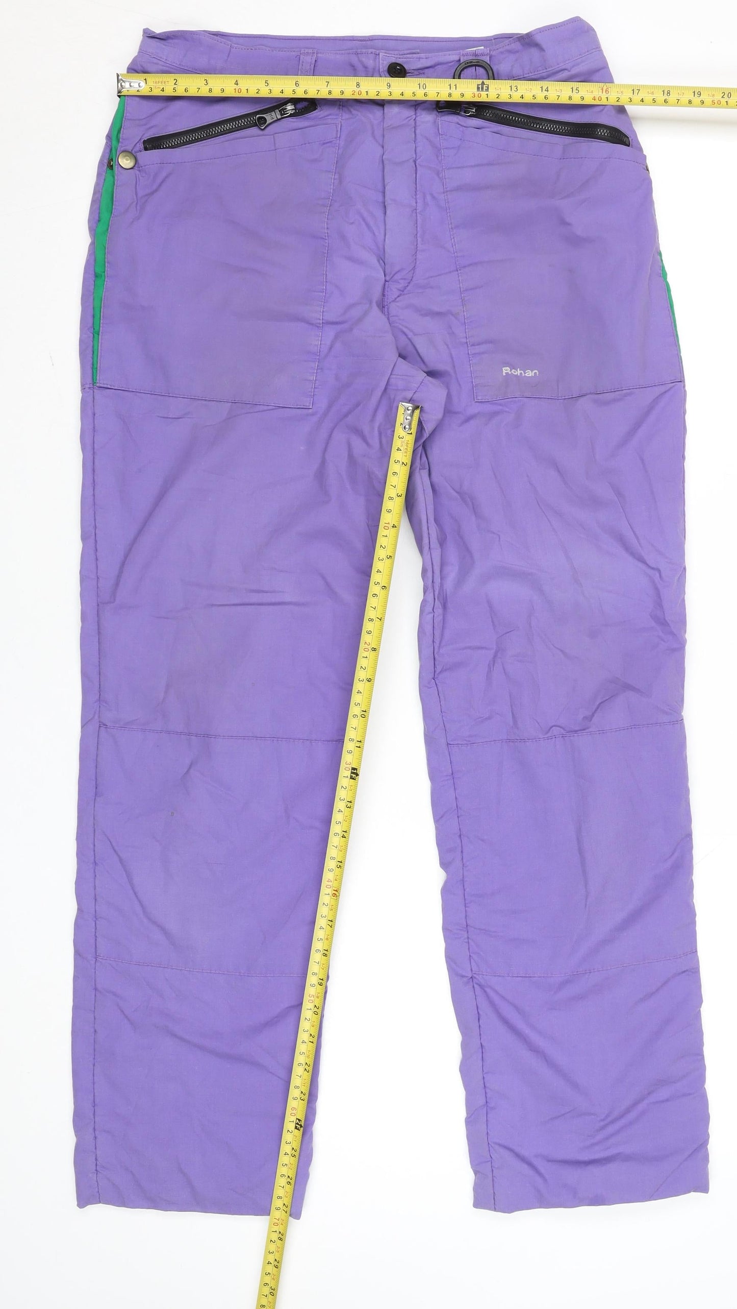 Rohan Men's Purple Cargo Trousers 32in Waist Regular Fit Lightweight