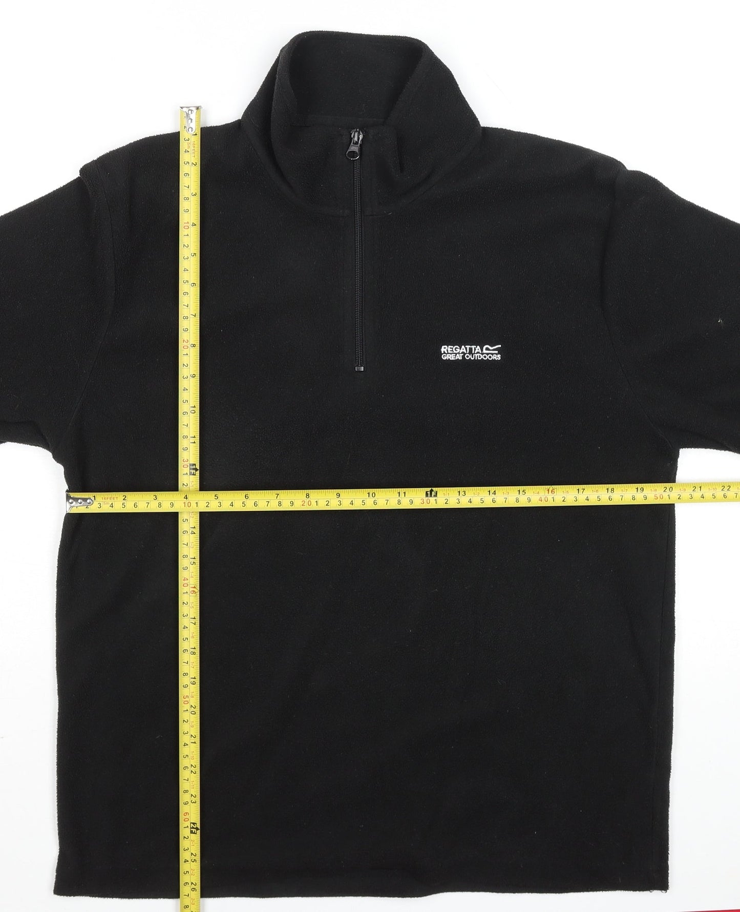 Regatta Men's Black Fleece 1/4 Zip Pullover Top Size M