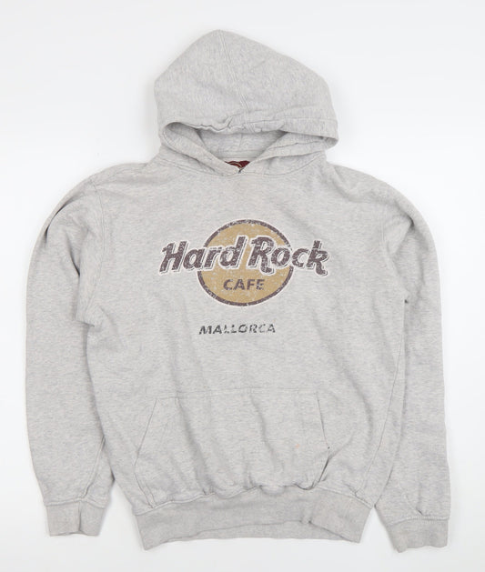 Hard Rock Cafe Mallorca Grey Hoodie Medium Women's Pullover Sweatshirt