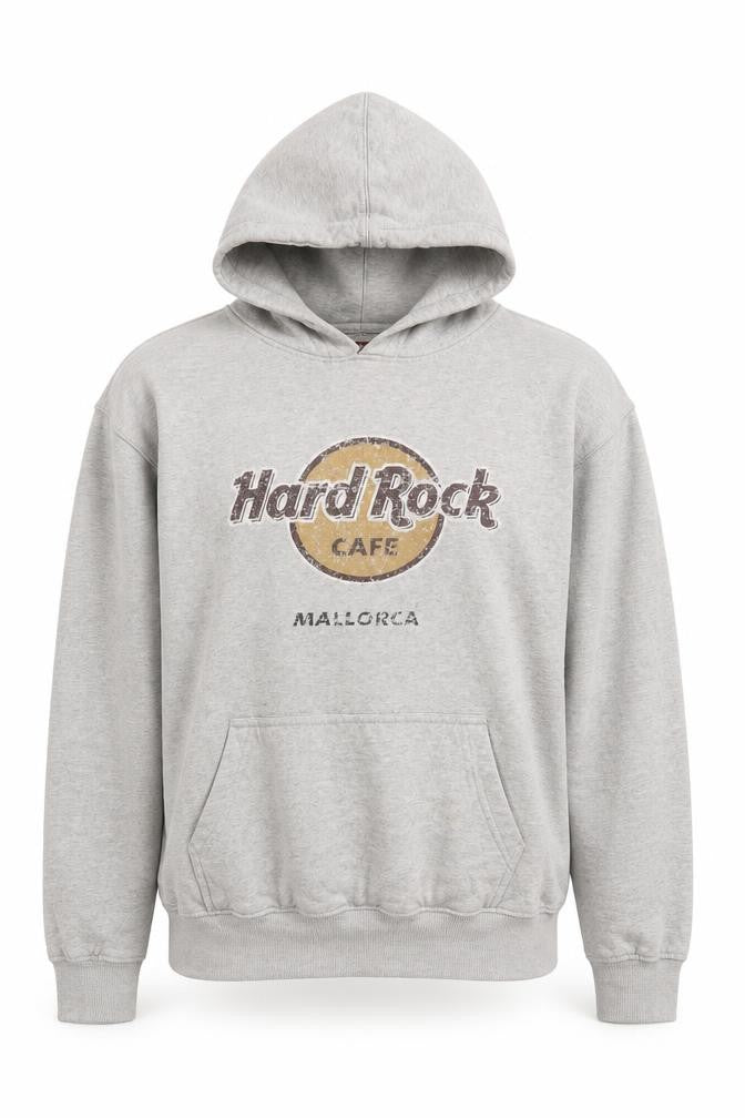 Womens UK M Regular Hard Rock Cafe Grey Pullover Hoodie