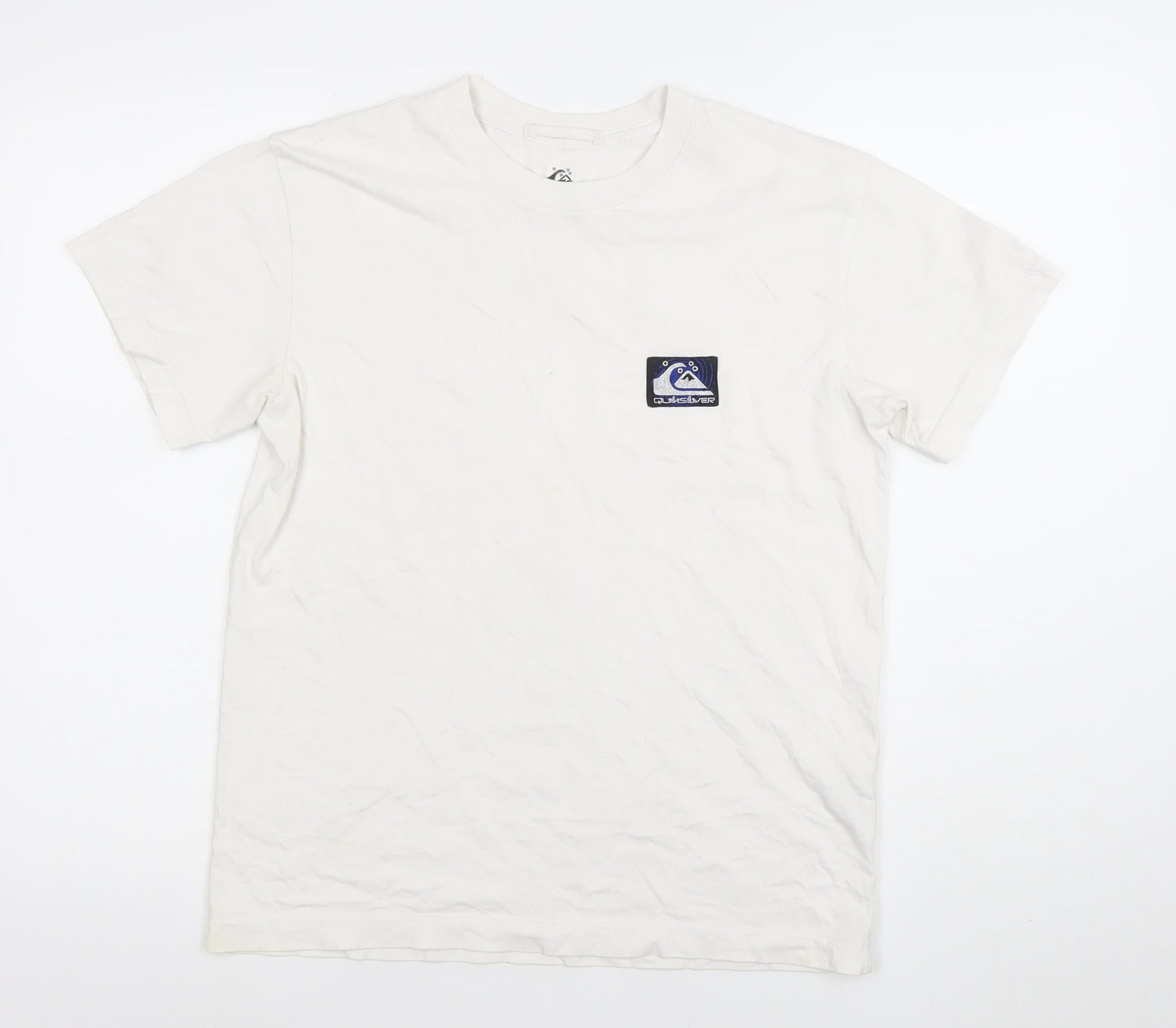 Quiksilver Men's White Small Regular Fit Cotton Surf T-Shirt