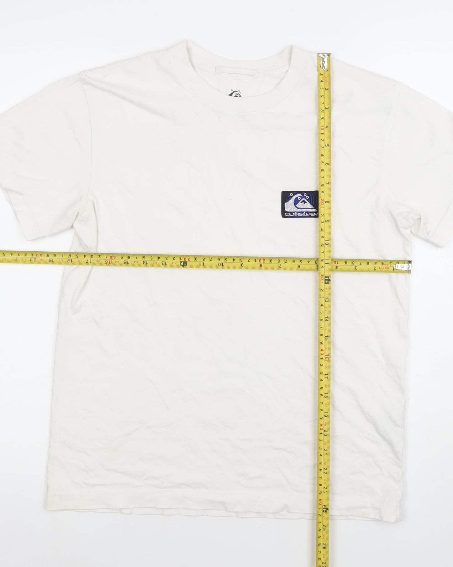 Quiksilver Men's White Small Regular Fit Cotton Surf T-Shirt