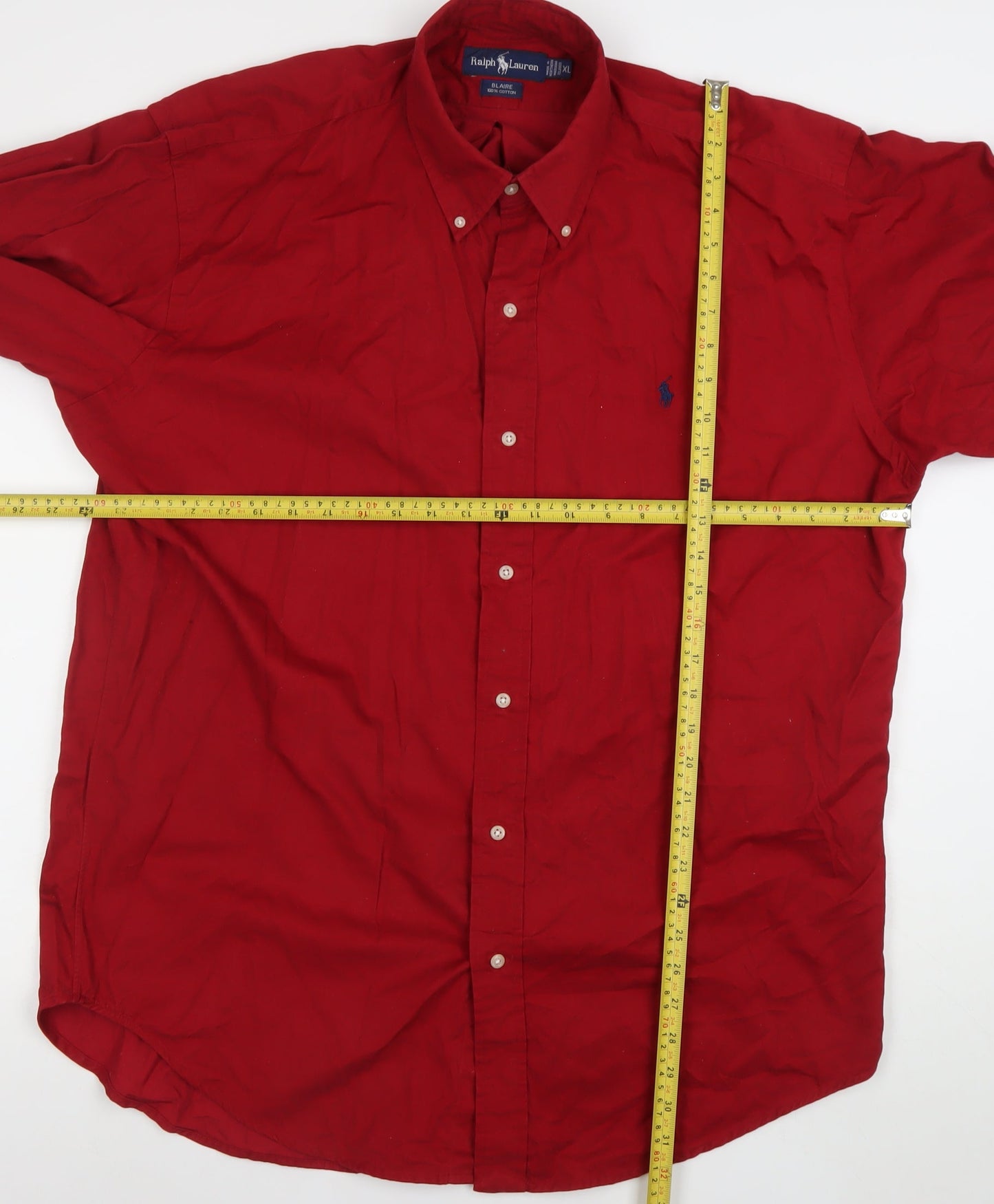 Ralph Lauren Men’s Red Blaire XL Cotton Long Sleeve Button-Down Shirt