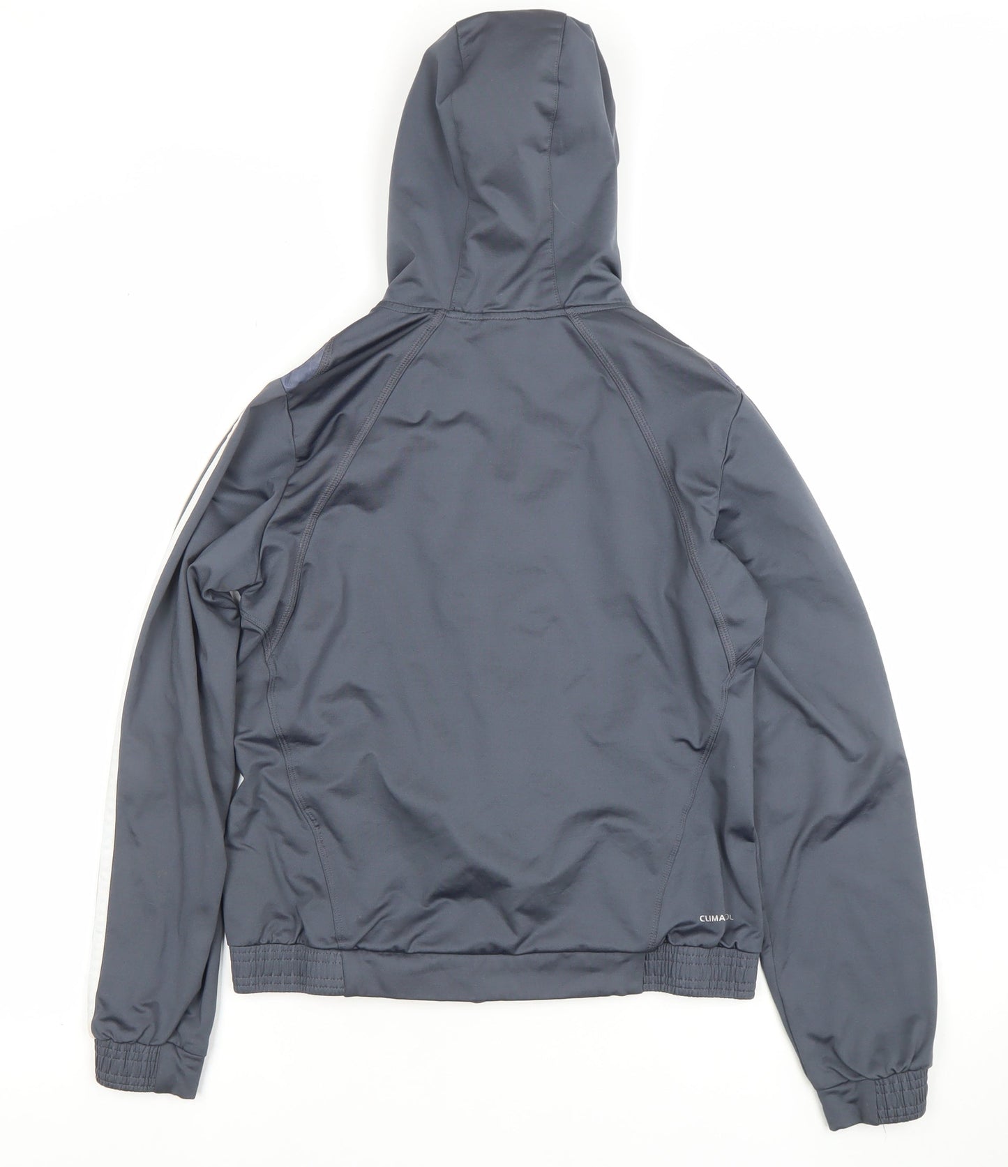 Adidas Women’s Grey Full Zip Hoodie L Hooded Sportswear