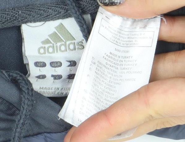 Adidas Women’s Grey Full Zip Hoodie L Hooded Sportswear