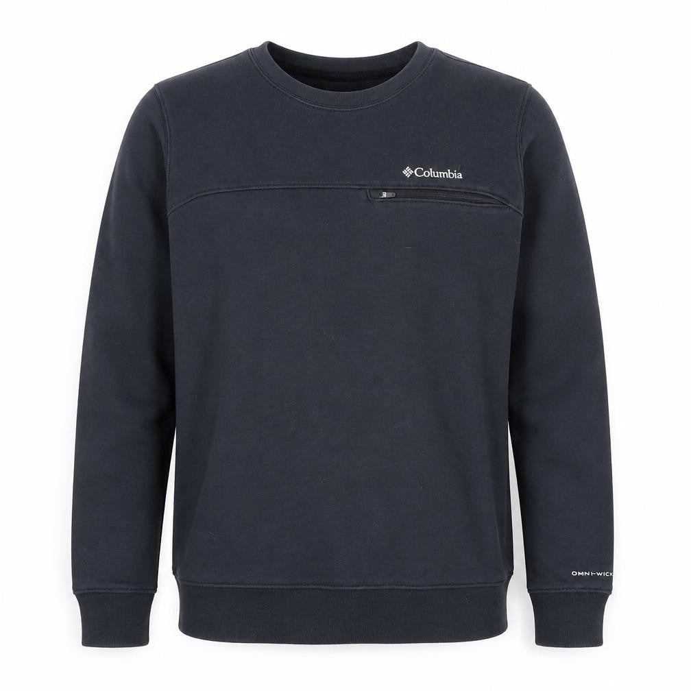 Mens UK S Regular Columbia Black Pullover Sweatshirt