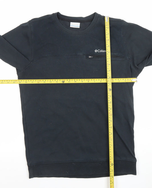 Columbia Men's Black Small Pullover Sweatshirt with Zip Pocket