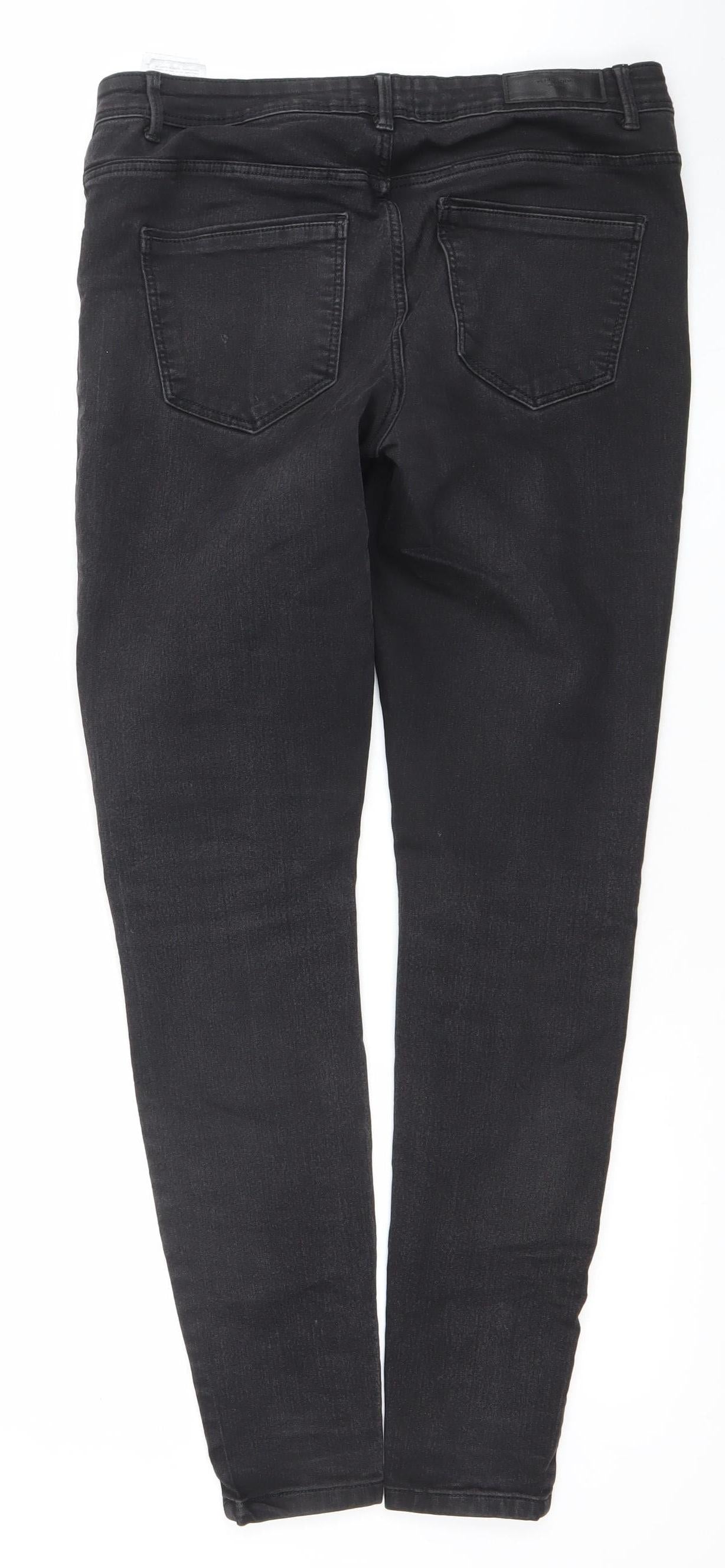 Vero Moda Women's Black Skinny Jeans L Slim Fit Stretch Denim