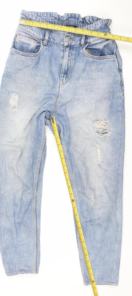 Zudio Women’s Blue High Rise Mom Jeans Size 28 Cotton Denim