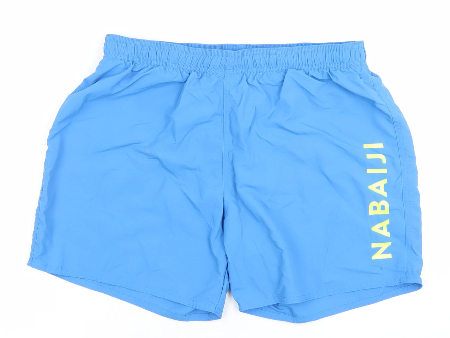 Nabaiji Men's Blue Swim Shorts Size L Elastic Waist Quick Dry