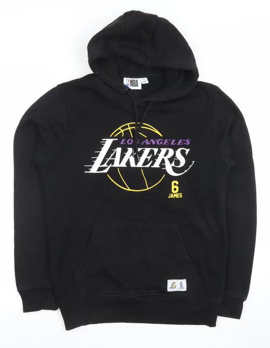 NBA Men’s Black Los Angeles Lakers Hoodie LeBron James No.6 Pullover Size S