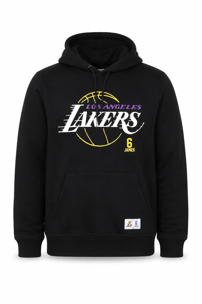 Mens UK S Regular NBA Black Pullover Hoodie