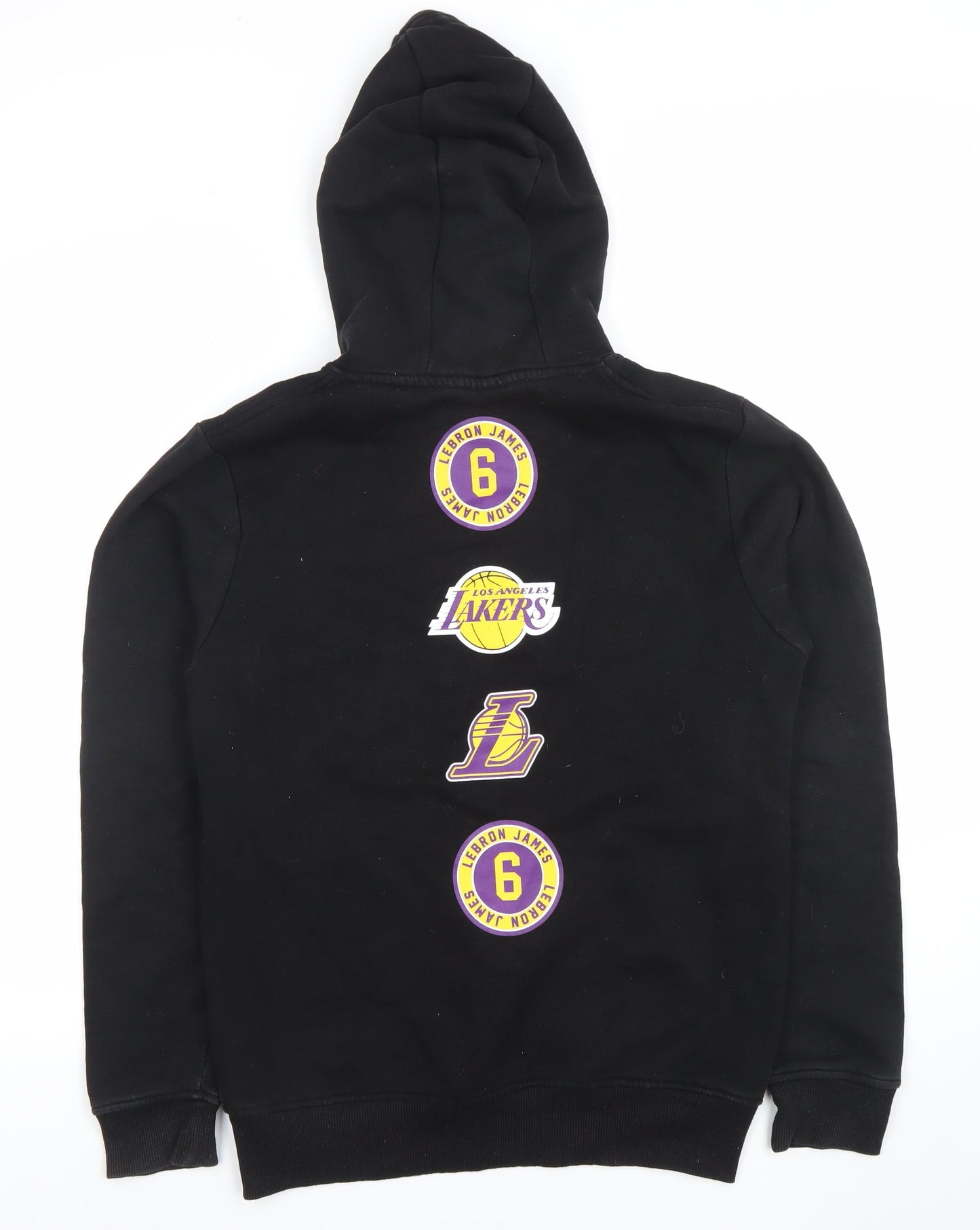 NBA Men’s Black Los Angeles Lakers Hoodie LeBron James No.6 Pullover Size S
