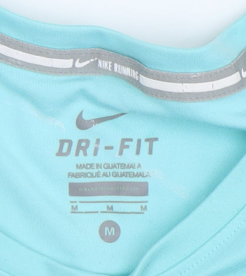 Nike Womens Blue Dri-FIT Short Sleeve Running T-Shirt Size M