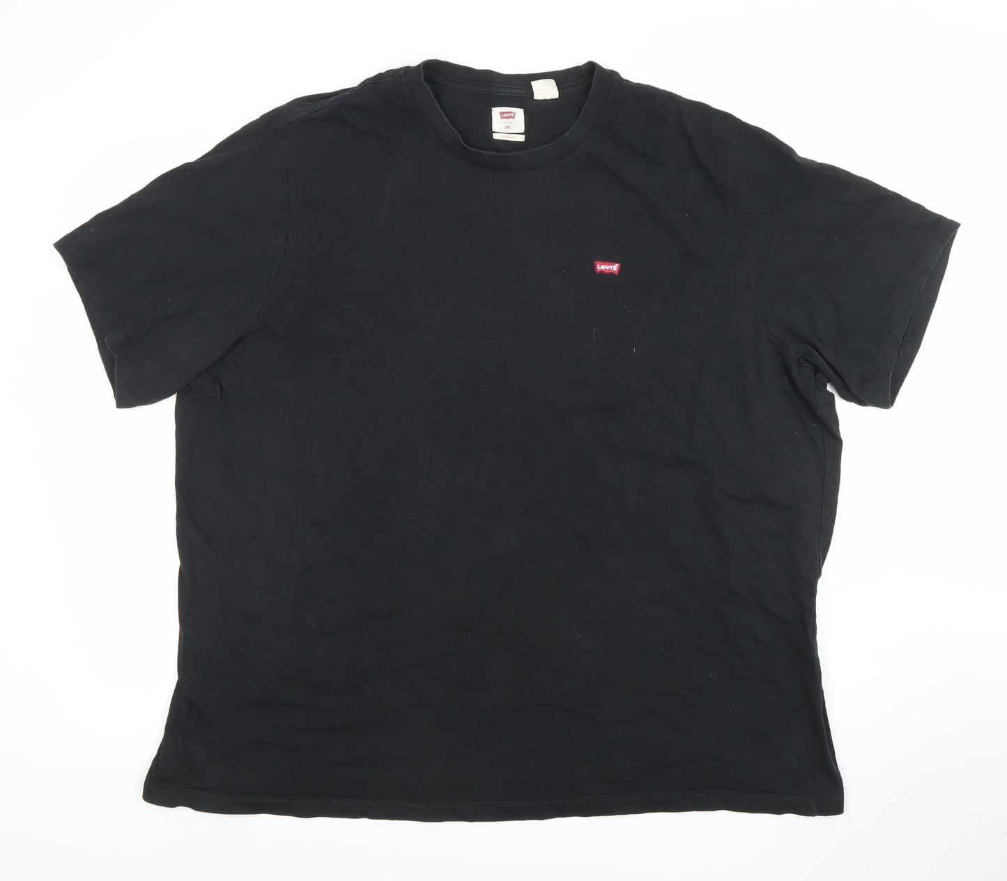 Levi's Men's Black 2XL Regular Fit Cotton Crew Neck T-Shirt