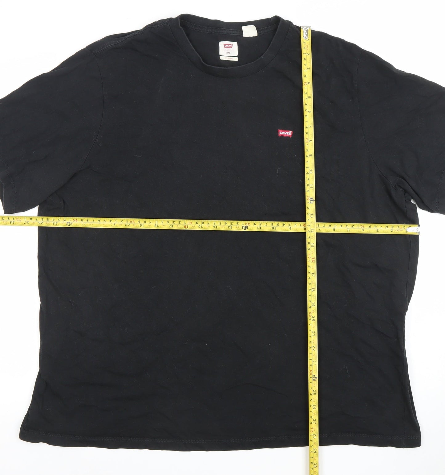 Levi's Men's Black 2XL Regular Fit Cotton Crew Neck T-Shirt