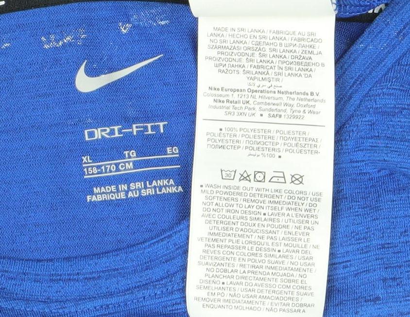 Nike Men's Blue Dri-Fit XL Athletic Short Sleeve Running T-Shirt