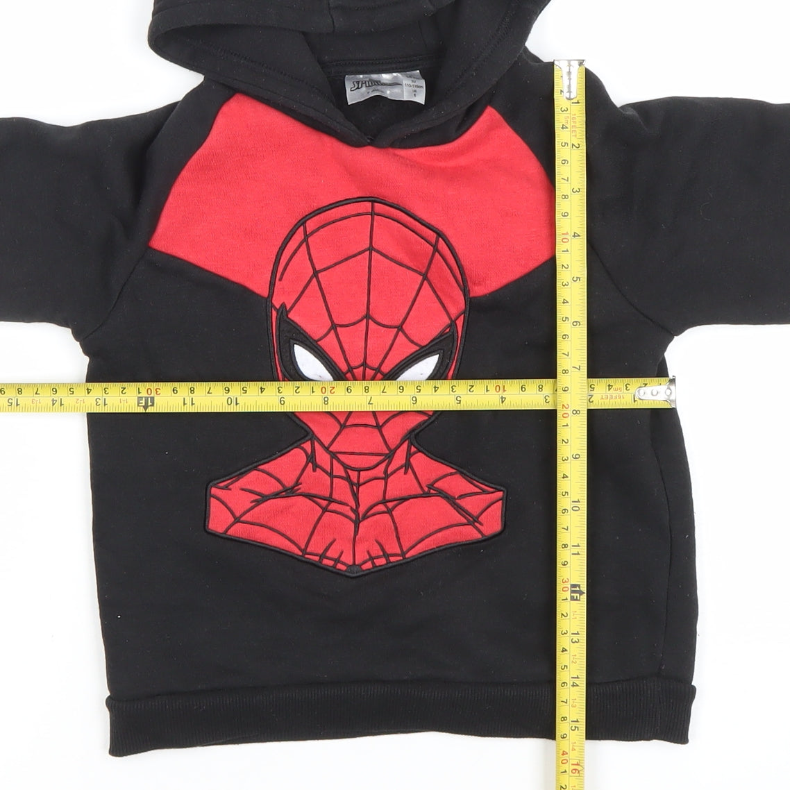Marvel Spider-Man Boys Black Red Pullover Hoodie 5-6 Years Cotton Blend