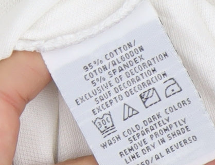 Tommy Hilfiger Men's White Stretch Cotton Polo Shirt Size L