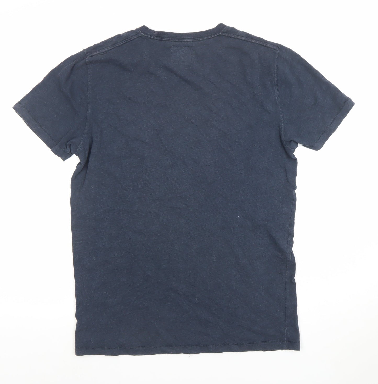 Abercrombie & Fitch Men Blue S Crew Neck Graphic Cotton T-Shirt