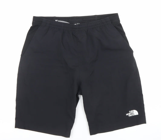 The North Face Boys Black L Athletic Shorts Quick Dry Polyester