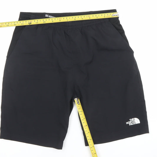 The North Face Boys Black L Athletic Shorts Quick Dry Polyester